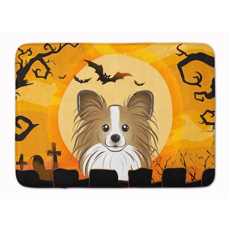 Carolines Treasures Halloween Papillon Machine Washable Memory Foam Mat BB1806RUG